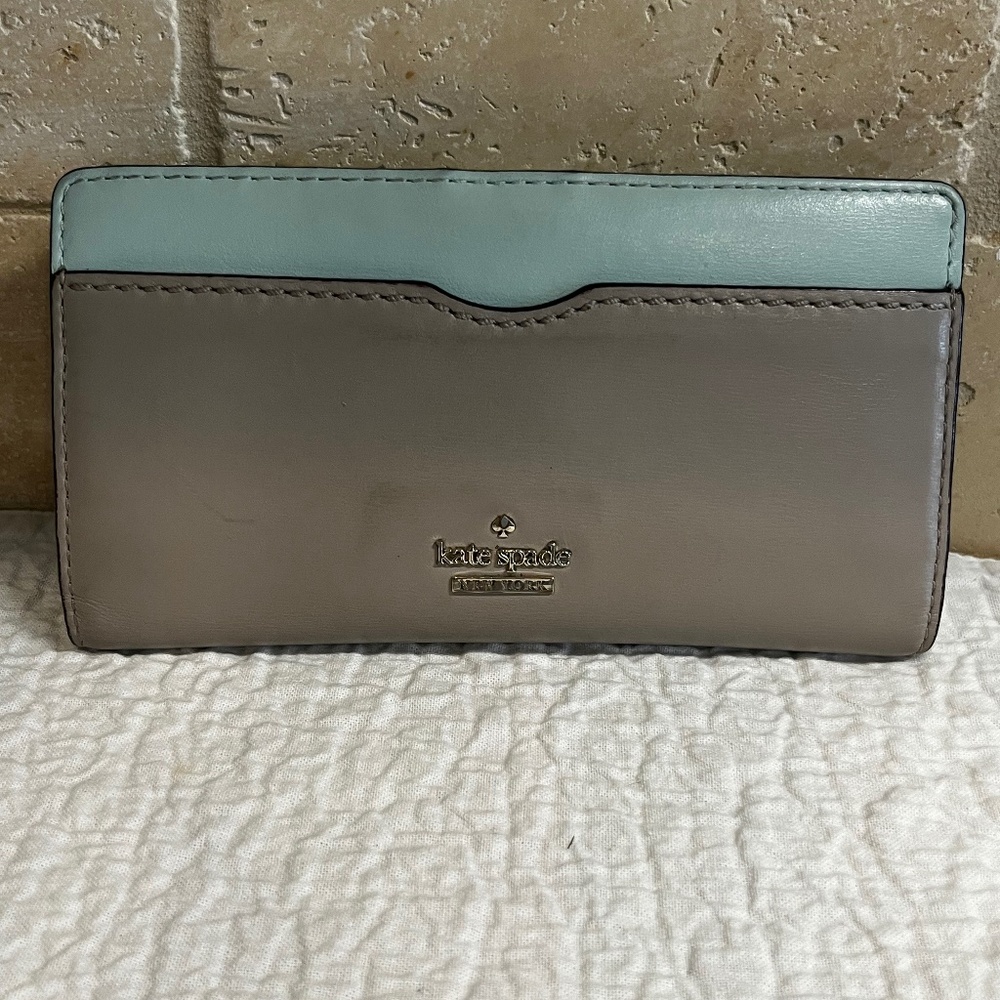 Kate Spade Gray and Blue Wallet